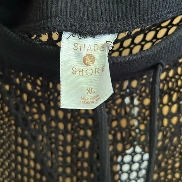 Shade & Shore Crochet Black Beach Pool Cruise Cover Up Pants - size XL -MSRP $28 - Picture 3 of 4